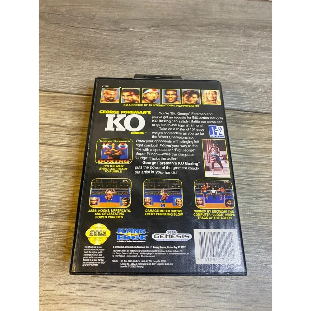 George Foreman's KO Boxing Sega Genesis‎ CIB Complete with Manual Flying Edge